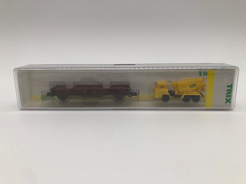 Trix 15339 | Güterwagen Set Flachwagen DB & Betonmischer | Spur N | 1:160 | OVP | Zustand: Gebraucht