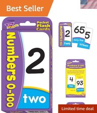 Compact  Durable Kids Learning Flash Cards: Numbers 0-100 for Home  School