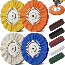 8" Airway Buffing Wheels for 4.5" Angle Grinder - 9PCS Polishing Kit for Car  M