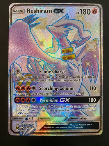Pokemon Reshiram GX SV51/SV94 Hidden Fates: Shiny Vault Holo Rare Near Mint