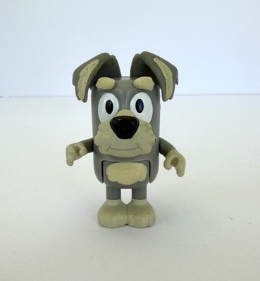 Bluey Terriers Dan Terrier Dog Character Grey Figure 2'' - RARE- Read Description