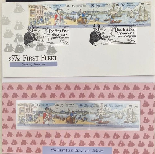 Australia 1987 First Fleet "Departure"  Stamp Pack + FDC  MNH