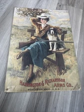 Harrington & Richardson Metal Tin Sign 16”x11.5”