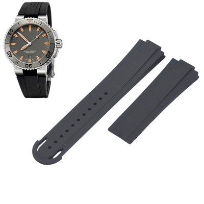 Aquis Date 43mm 01733 7653 4158-0742634EB 26mm Black Rubber Watch Strap For Oris