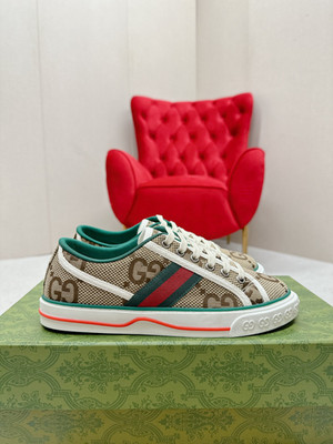 Gucci 1977 model tennis sneakers Old-style men's canvas shoes