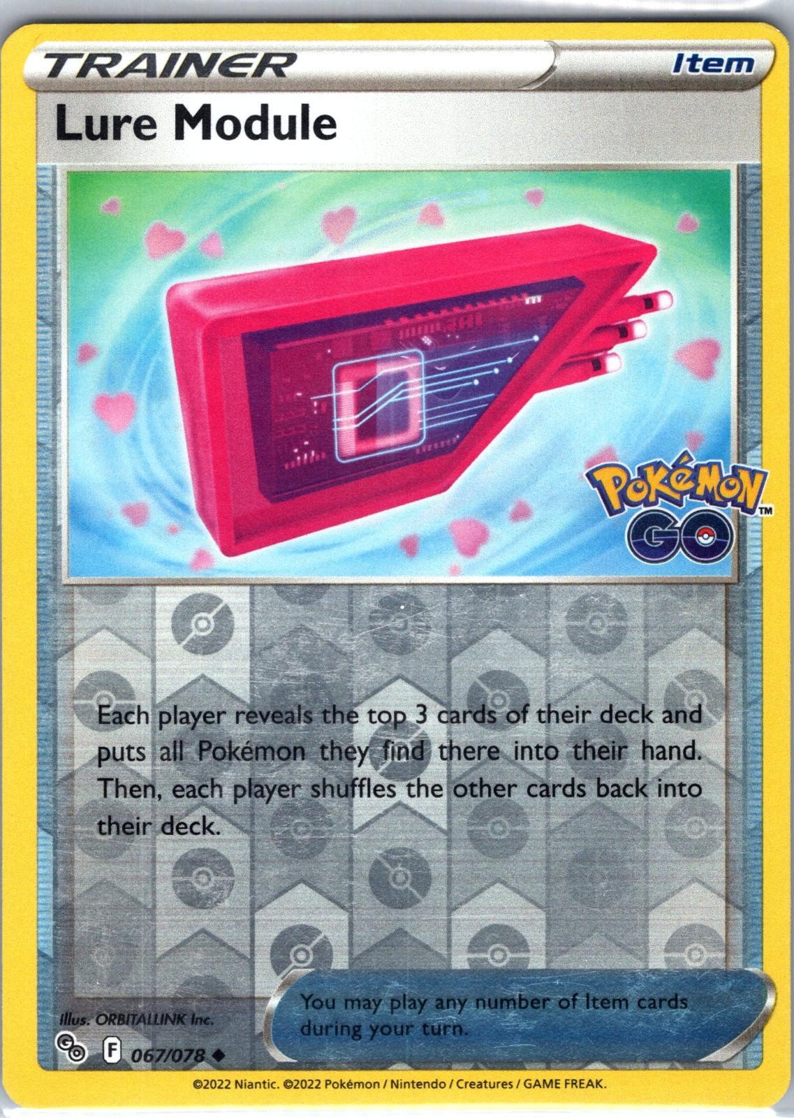 Lure Module 067/078 Uncommon Pokemon GO Pokemon Reverse Holo Lightly Played
