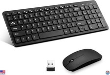 Sleek 2.4G Wireless Keyboard Mouse Combo - Ultra-Thin, Compact, Quiet Design