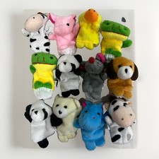 Puppets 12 Animal Finger - Cows, Dog, Pandas, Frogs, Duck, Bear, Hippo 300