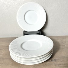 Vtg 5 Dansk Tapestries Winter White Saucers Plates Jack Lenor Larsen 6