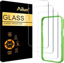 3pc Screen Protector for iPhone 17  16 Pro 6.3" Glass with Alignment Frame