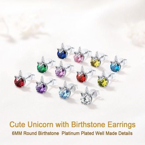 925 Studs for Women September Birthstone Earrings Cute Animal Earrings Dainty St - Picture 3 of 8
