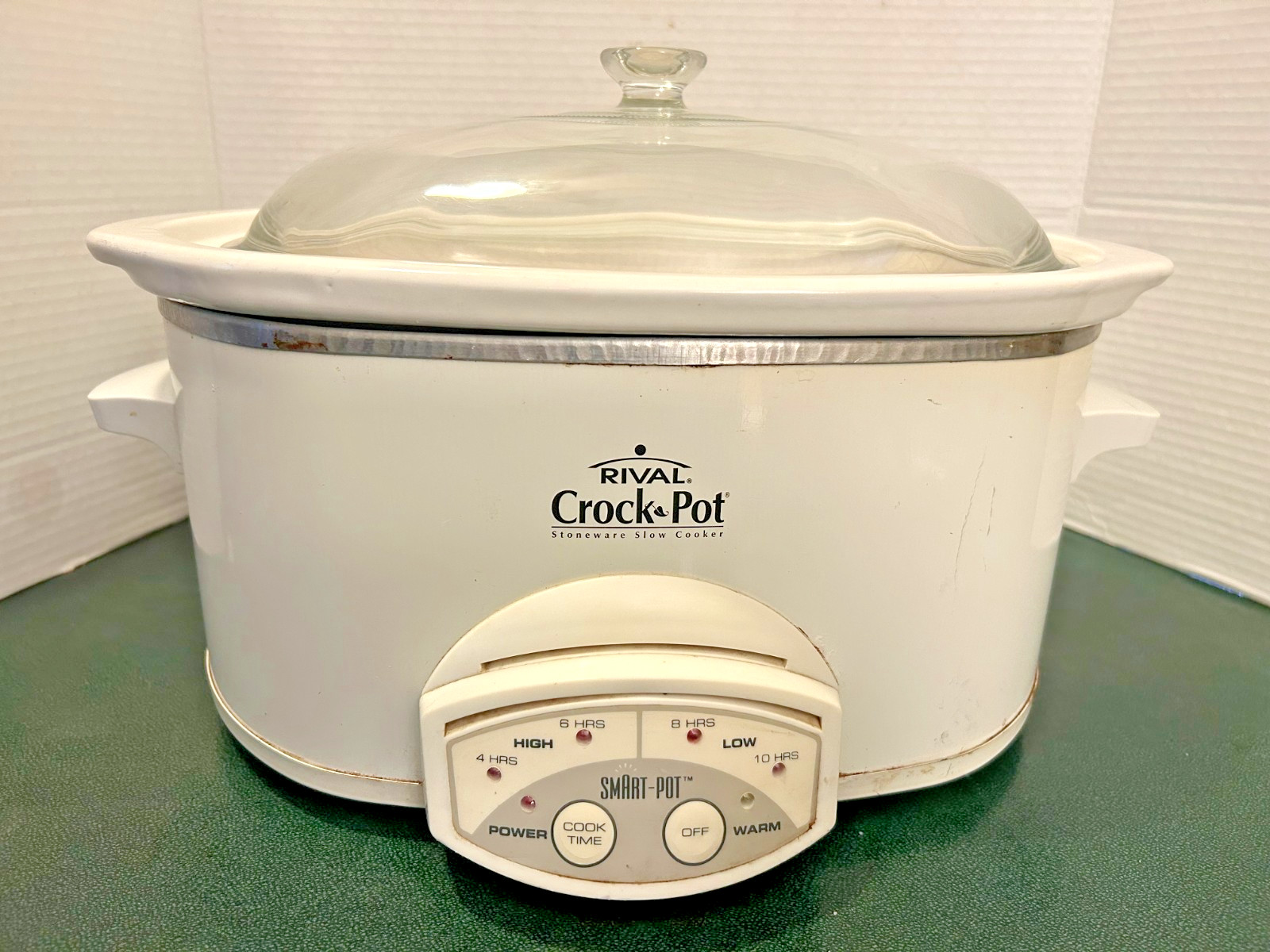 Rival Crock Pot Slow Cooker Smart Pot Stoneware 5 QT Automatic Model-3855