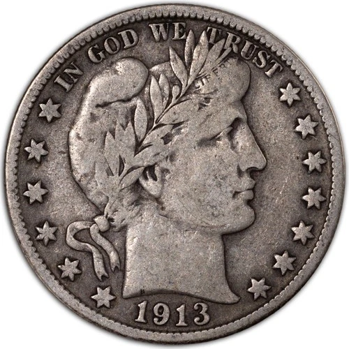 1913-S Barber Half Dollar — photo from the most recent tracked eBay sale