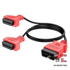 Original OBD2 Splitter 16 Pin OBD II Splitter Extension, 1X Male to 2X Female