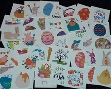 CUTE EASTER Temporary Tattoo Variety Lot Of 5 BUNNIES EGGS  MORE 