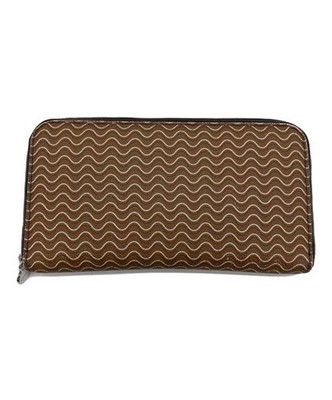 zanellato                    Round zipper wallet Brown× White