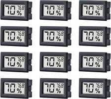 12 Pack Pgzsy Mini Small Digital Electronic Temperature Humidity Meters... 