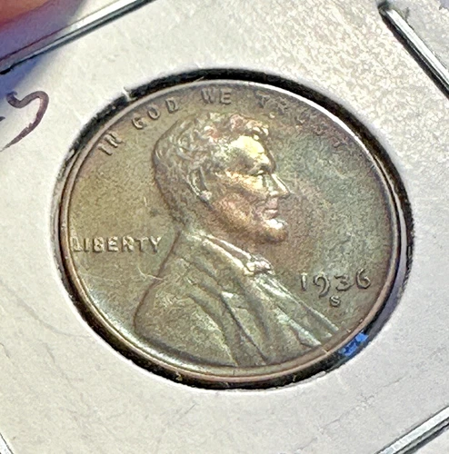 1936-S GEM BU Lincoln 1c ~ Color Toned BEAUTY ~ Awesome! ~ K36