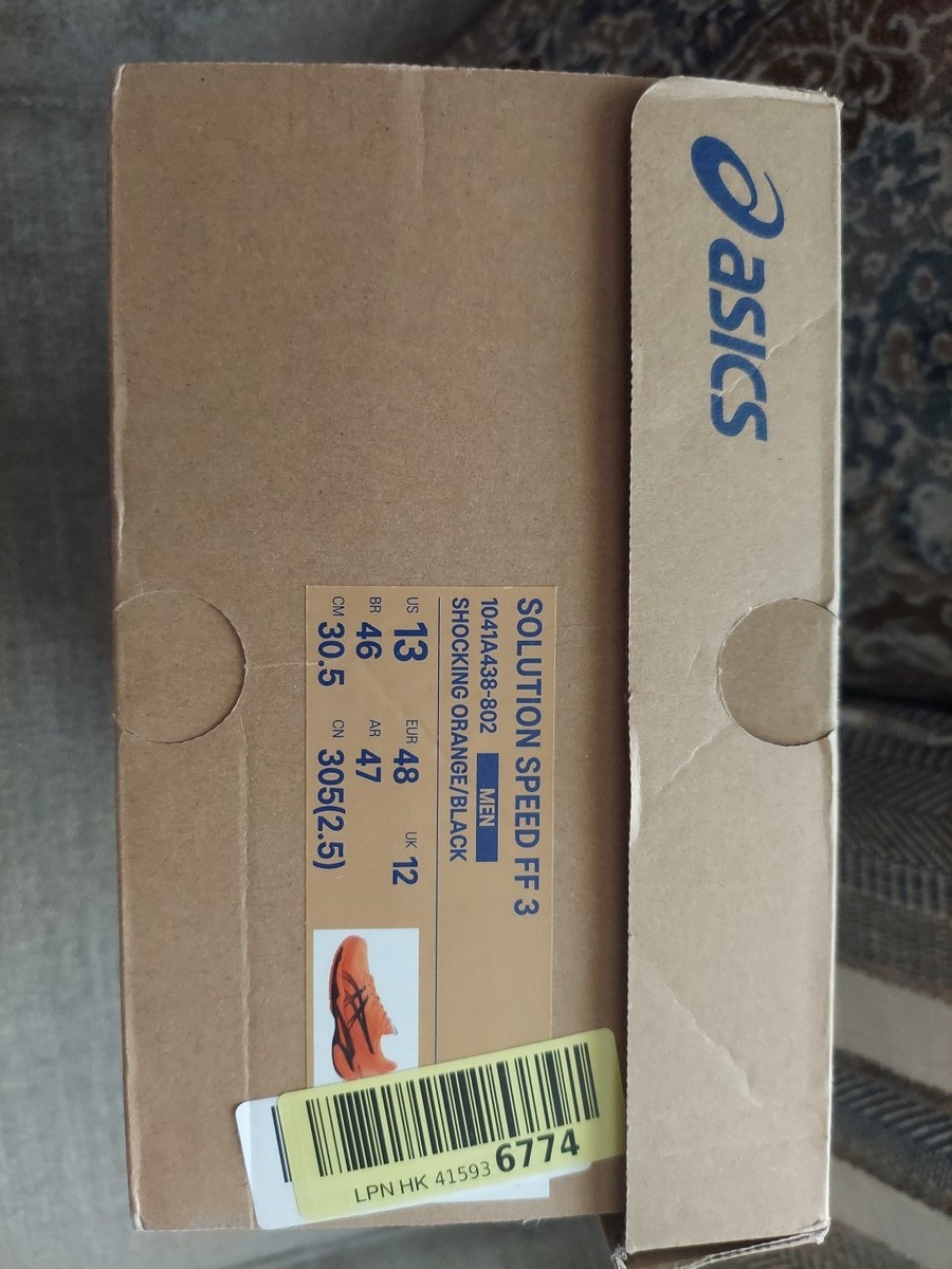 ASICS Solution Speed FF 3 Shocking Orange | eBay