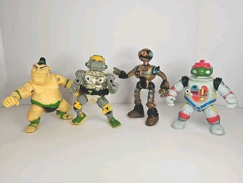 Vintage Teenage Mutant Ninja Turtles Figures 90s Toys Playmates Lot of 4