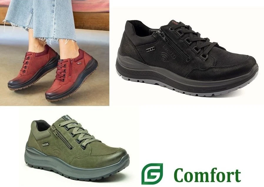 G Comfort Grunwald Germany Waterproof Walking Zip Shoes G Comfort fitness R-5583