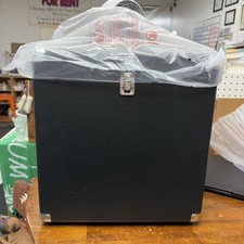 Vinyl Record Storage Case Holds 30 LPs Protects Dust Scratch W/ Carry Handle New
