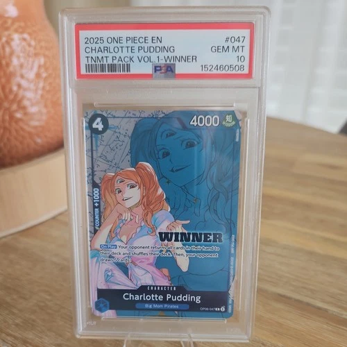 Charlotte Pudding OP06-047 WINNER 2025 One Piece TNMT Pack Vol. 1 English PSA 10