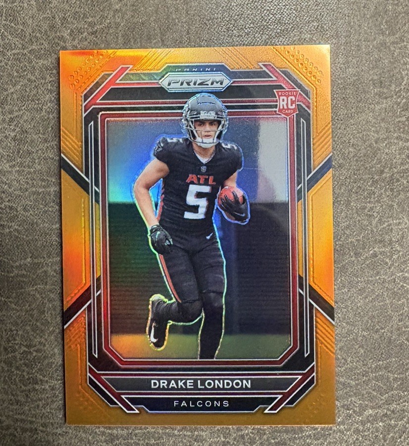 2022 Panini Prizm - Rookies Drake London #308 Orange Prizm /249 (RC) Falcons 
