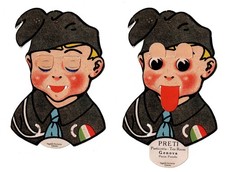 Gadget pubblicitario epoca fascista Balilla reclame anni'30 per Preti Genova