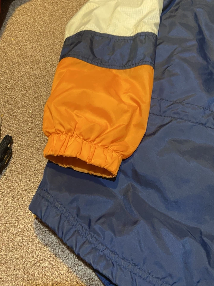 Cortavientos vintage años 2000 Nike azul y naranja niños talla mediana Foto 3 de 4