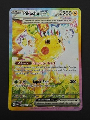 Pikachu ex 238/191 Sv08: Surging Sparks Special Illustration Rare Full Art Holo
