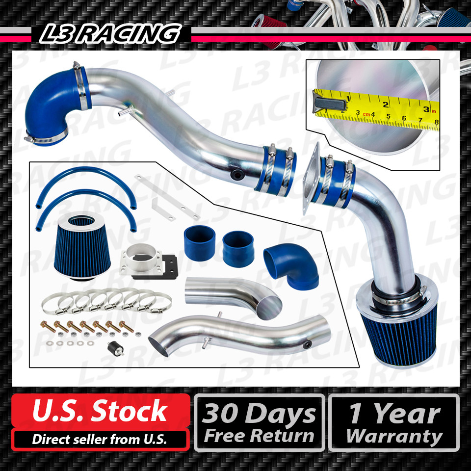 BLUE COLD AIR INTAKE KIT + DRY FILTER 98-03 Escort ZX2 Zetec 2.0L L4