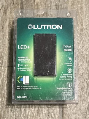 Lutron DVCL-153PH-BR Dimmer Switch 3-Way 120V 600W Plastic Brown Paddle