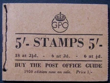 GVI BD28 5/- bklt, (47), August 1950 in fine condition.