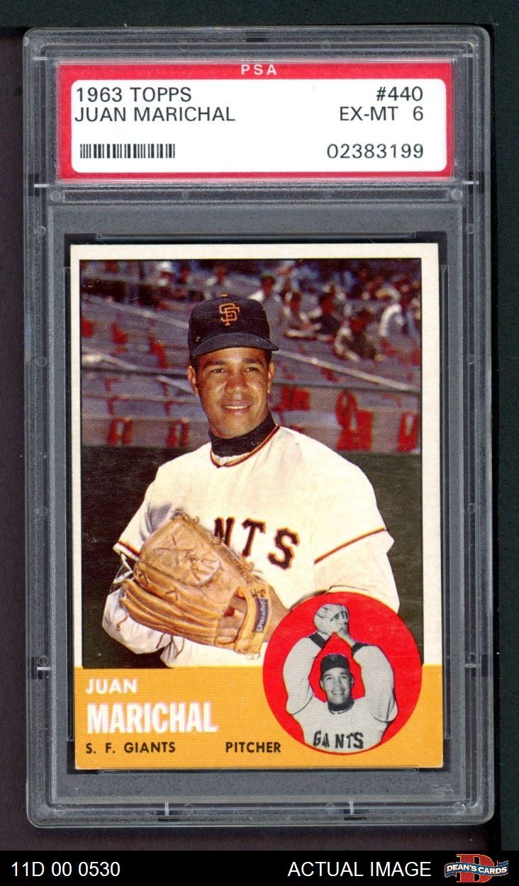 1963 Topps #440 Juan Marichal Giants HOF  PSA 6 - EX/MT