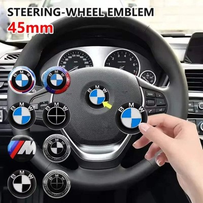 45mm Car Steering Wheel Emblem Sticker Accessories For BMW E36 E39 E46 E53 E60 E