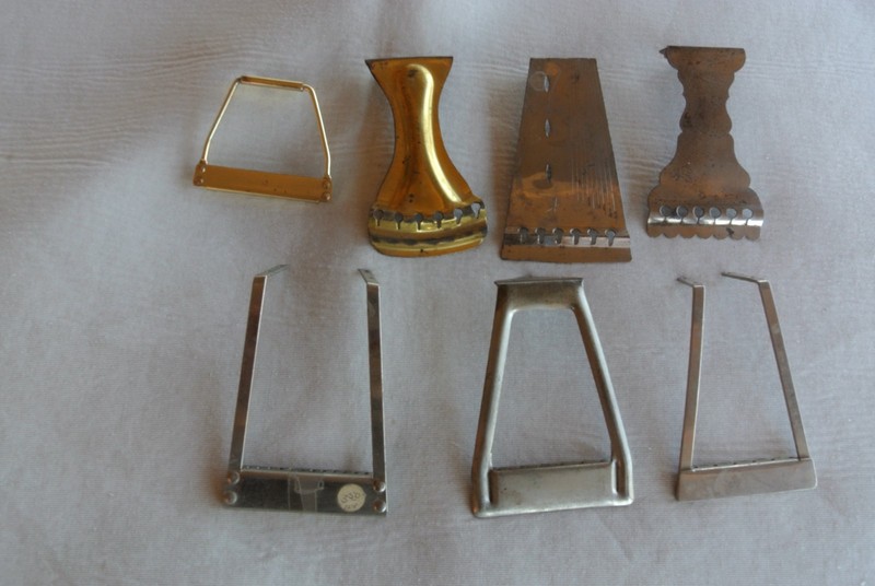7 Old Acoustic Guitar Tailpieces-All Interesting