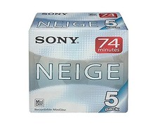 SONY MiniDisc Neige 74 minutes 5 discs for recording 5MDW74NEB