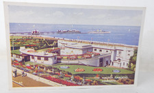 Winter Gardens Margate Seafront Colour Tinted 1950s Postcard Pier Steamer
