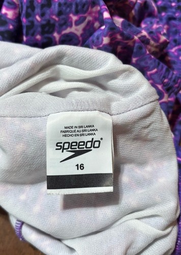 Speedo Purple/pink/white Colored Racer Back one piece size 16 GUC - Picture 5 of 5