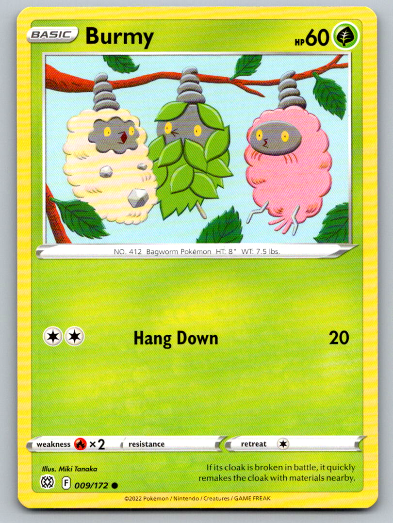 Burmy 009/172 Common SWSH09: Brilliant Stars Pokemon Near Mint