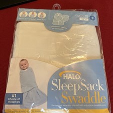 HALO Fleece SleepSack Swaddle Blanket Sz Sm 3-6 Mos TOG 3.0 Cream New Sleep Sack