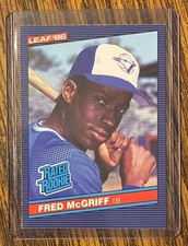 1986 Leaf Rookie Card #28! Fred McGriff Toronto Blue Jays HOF!. rookie card picture
