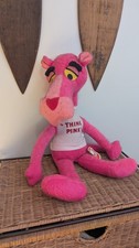 Vintage Pink Panther Stuffed Plush 26" "Think Pink" 1970s Collectible Toy