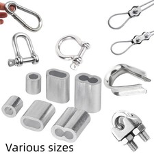 ROPE CABLE SIMPLEX DUPLE EGG SHAPE U/O BOLT THIMBLE STEEL WIRE GRIPS CLAMP CLIPS