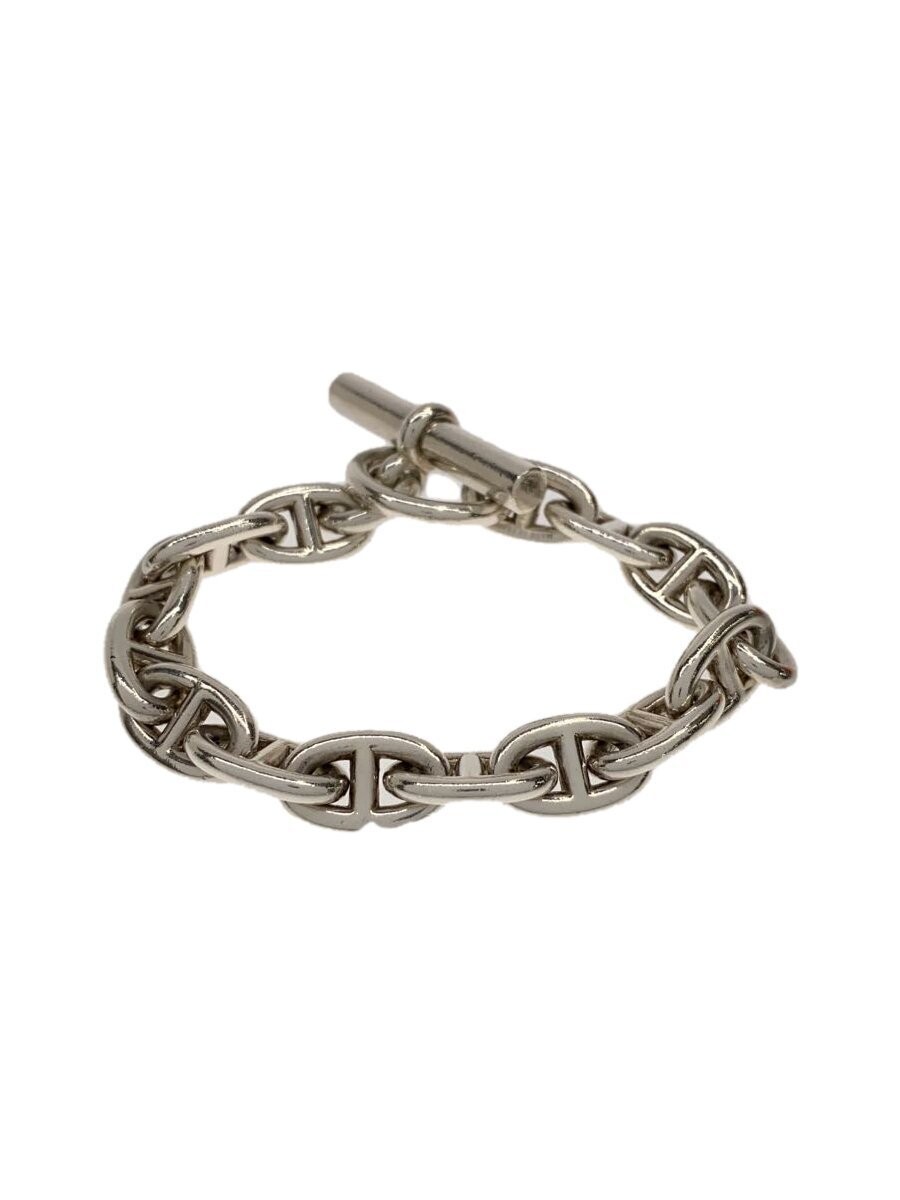Hermes Silver 925 Chain d'Ancle Bracelet 15mm Men's 3227