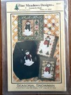 Pine Meadow Designs Seasonal Snowman Appliqué Wall Hanging Pillow Pattern #97037 — photo 1