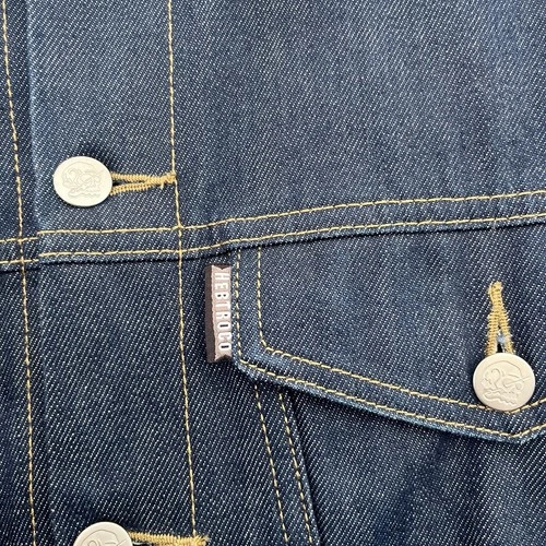 Hebtroco Lucky13 Selvedge Denim Jacket Men's Medium Navy image 8