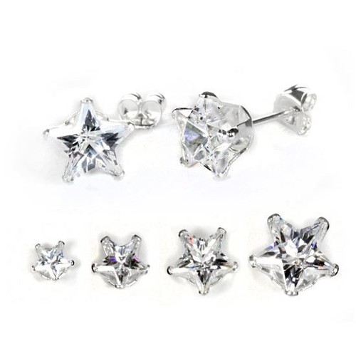 Boucles d'oreille Petites Étoiles argent