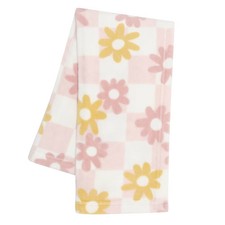 Lambs  Ivy Daisy Dreams Soft  Cozy Luxury Fleece Checkered Baby Blanket
